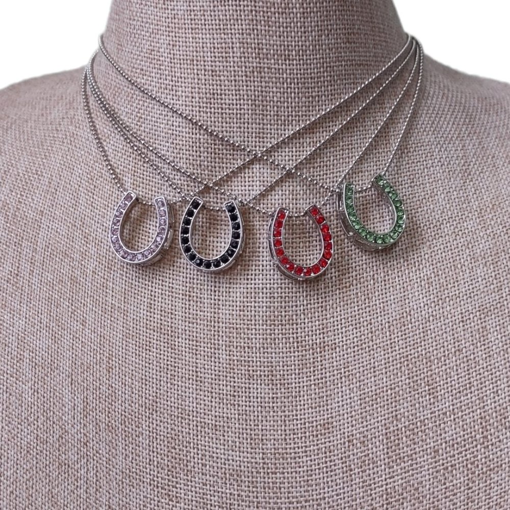 West & Co. Crystal Horseshoe Necklace